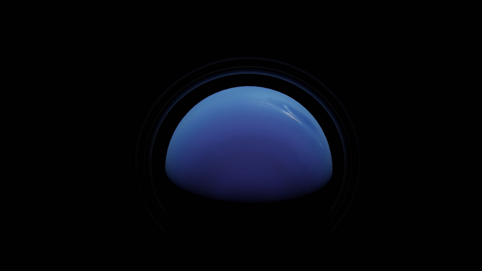 海王星上巨大的暗斑风暴
