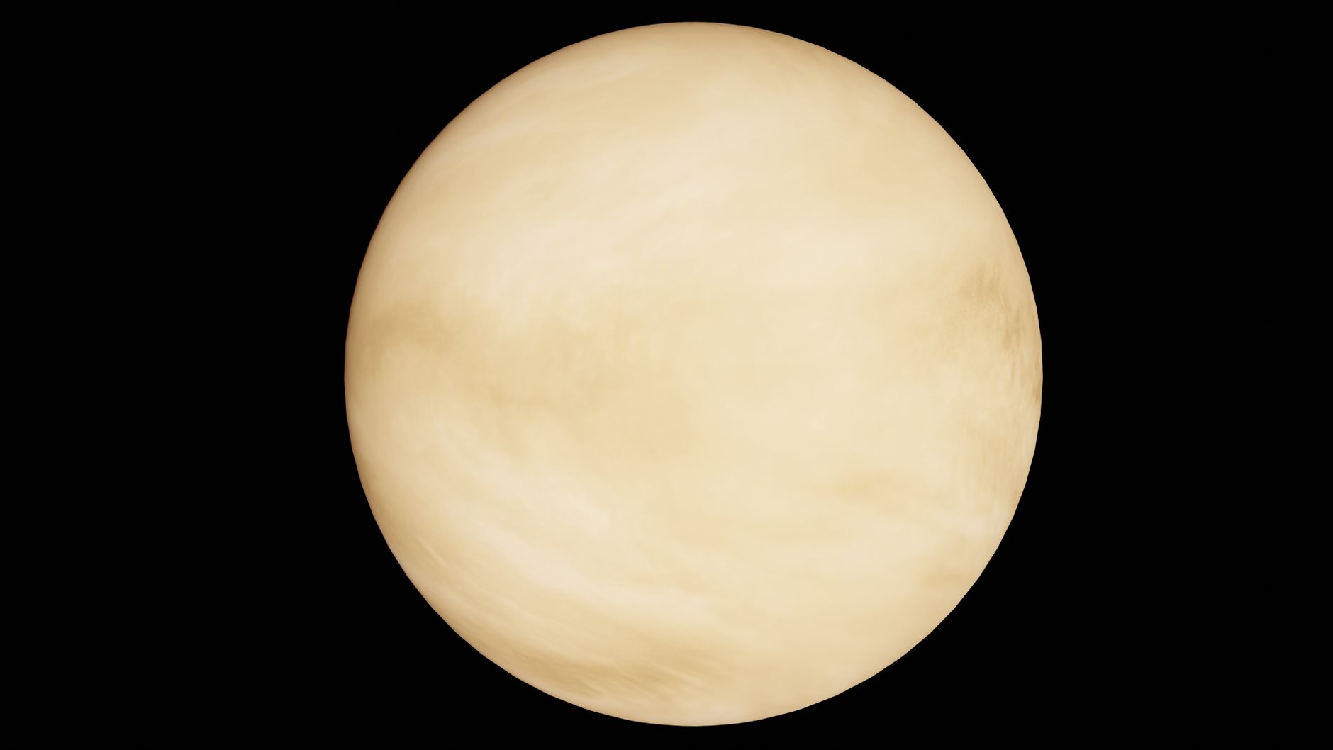 金星紫外波段图像，显示明亮的云层蚀刻图案
